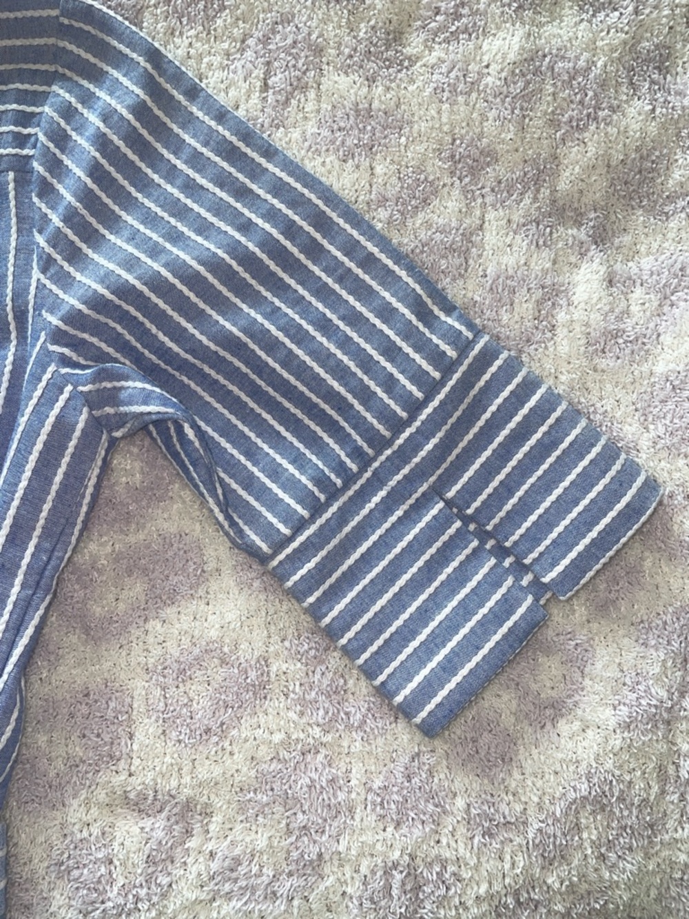 1901 Stripe Belted Shirtdress Sz 4 Petite - Picture 13 of 16